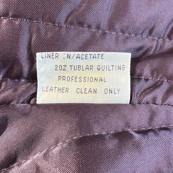 Florence Tanners Leather Jacket 11/12 Women Maroon Biker Zip Up Optional Lining - Picture 10 of 13